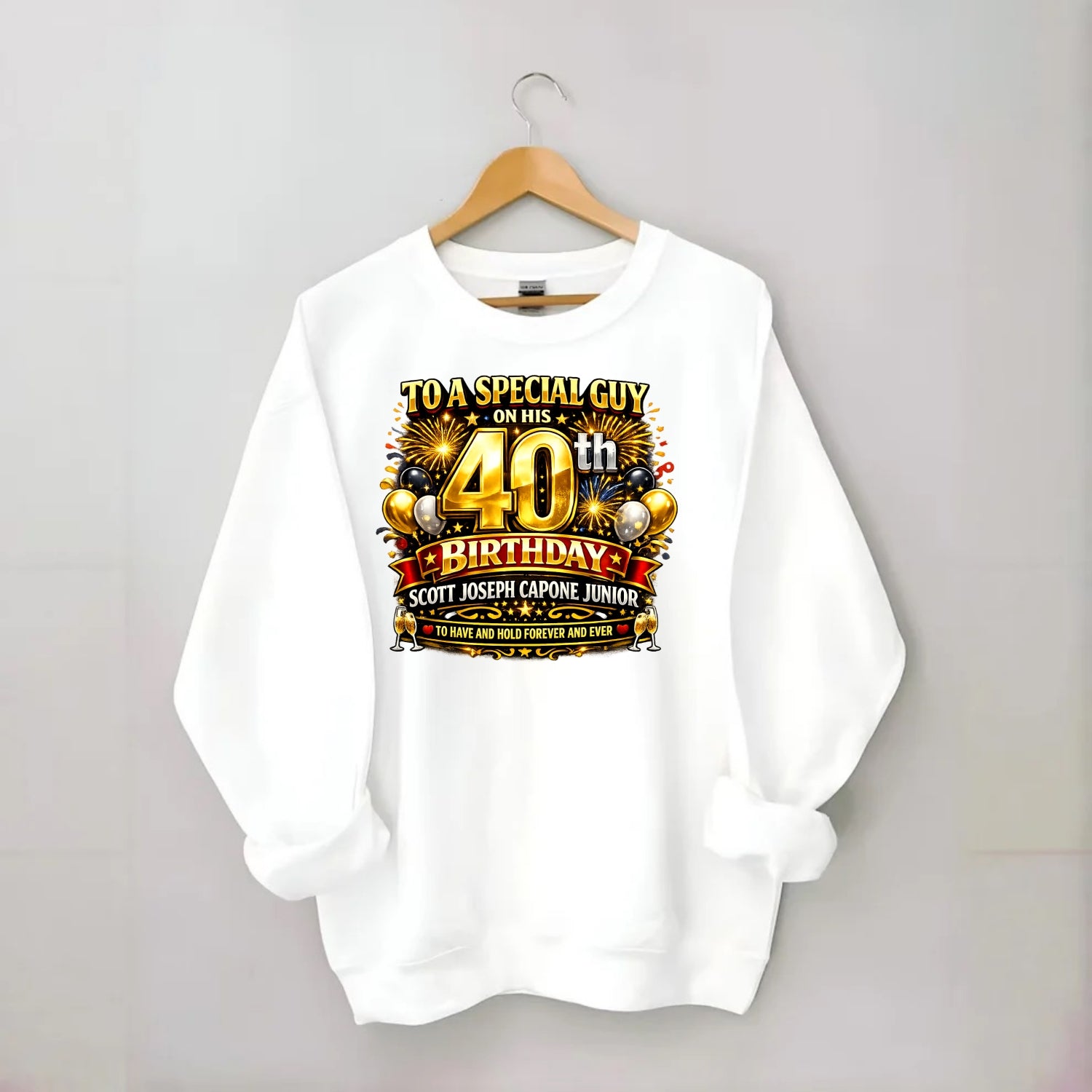 Special 40th Birthday - Crewneck Sweatshirt - white