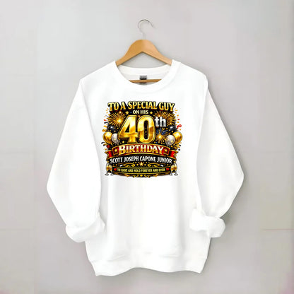 Special 40th Birthday - Crewneck Sweatshirt - white