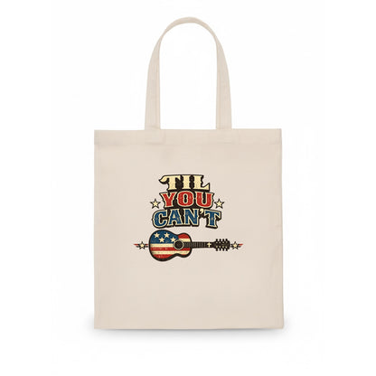 Til You Cant - Flag Guitar - Tote Bag - white