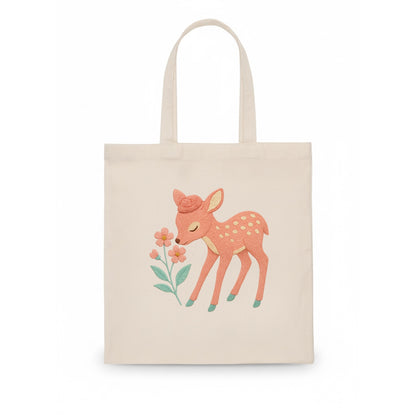 Coral Fawn - Tote Bag - white