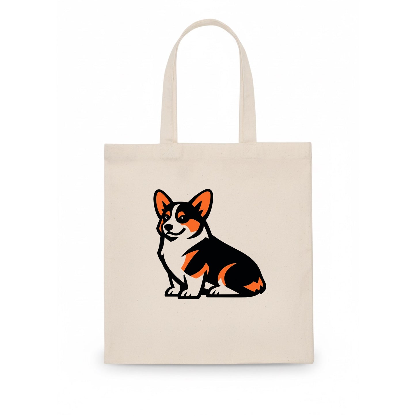 Tricolor Corgi Charm - Tote Bag - white