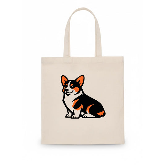 Tricolor Corgi Charm - Tote Bag - white