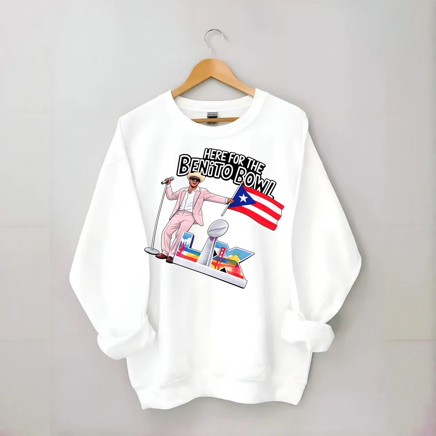 Here For The Bento Bowl - Crewneck Sweatshirt - white