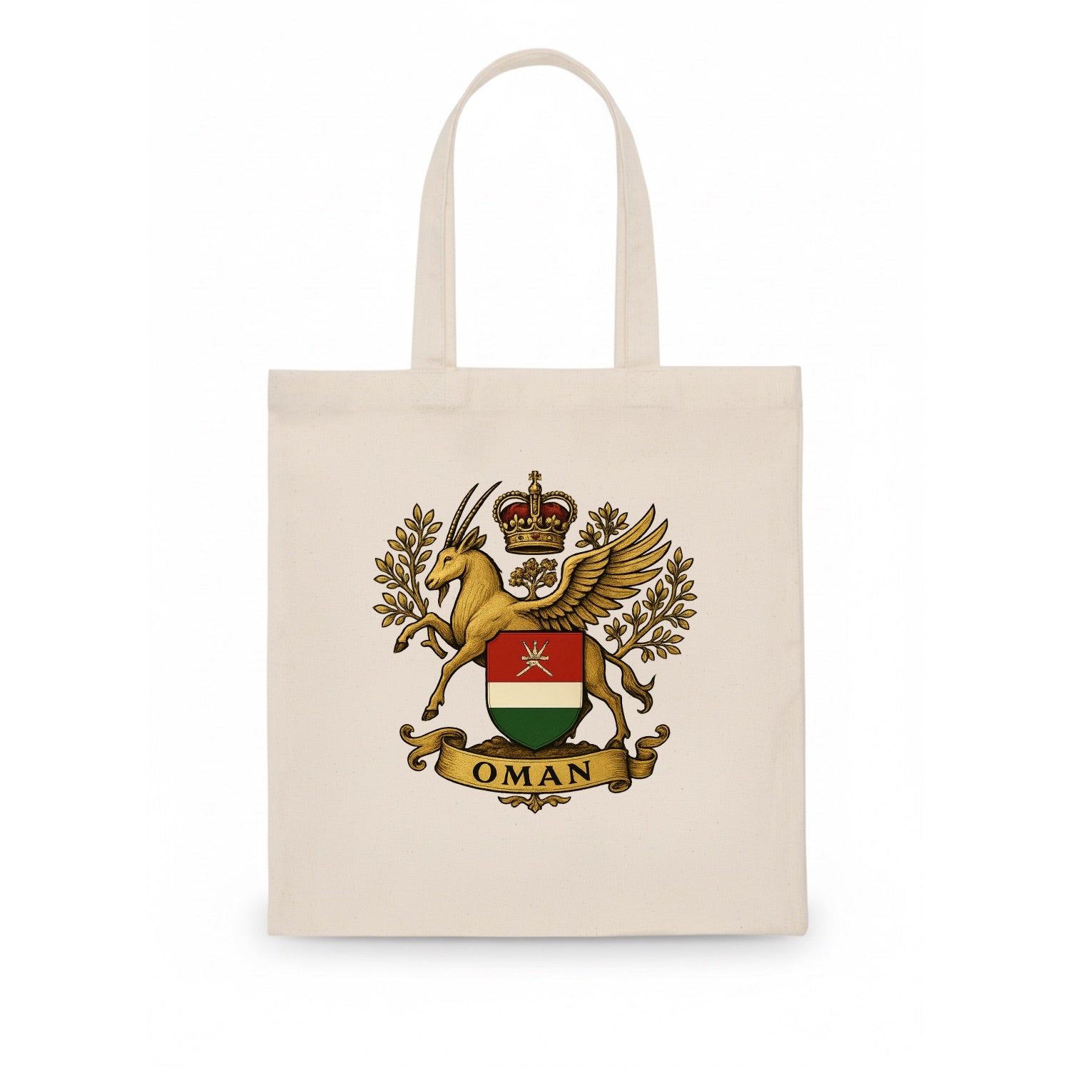 Oman Heritage Badge  - Tote Bag - white