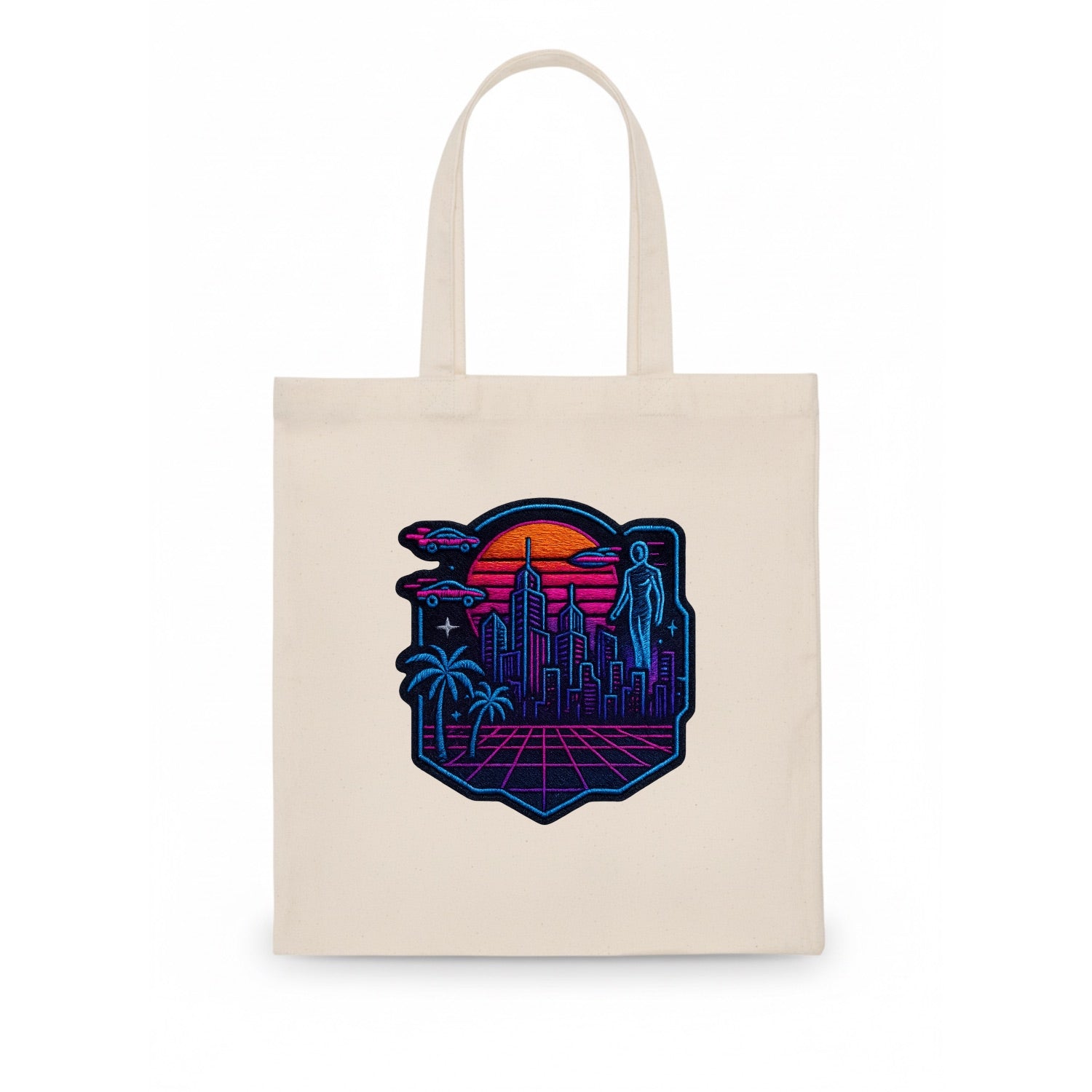 Cyberpunk City - Tote Bag - white