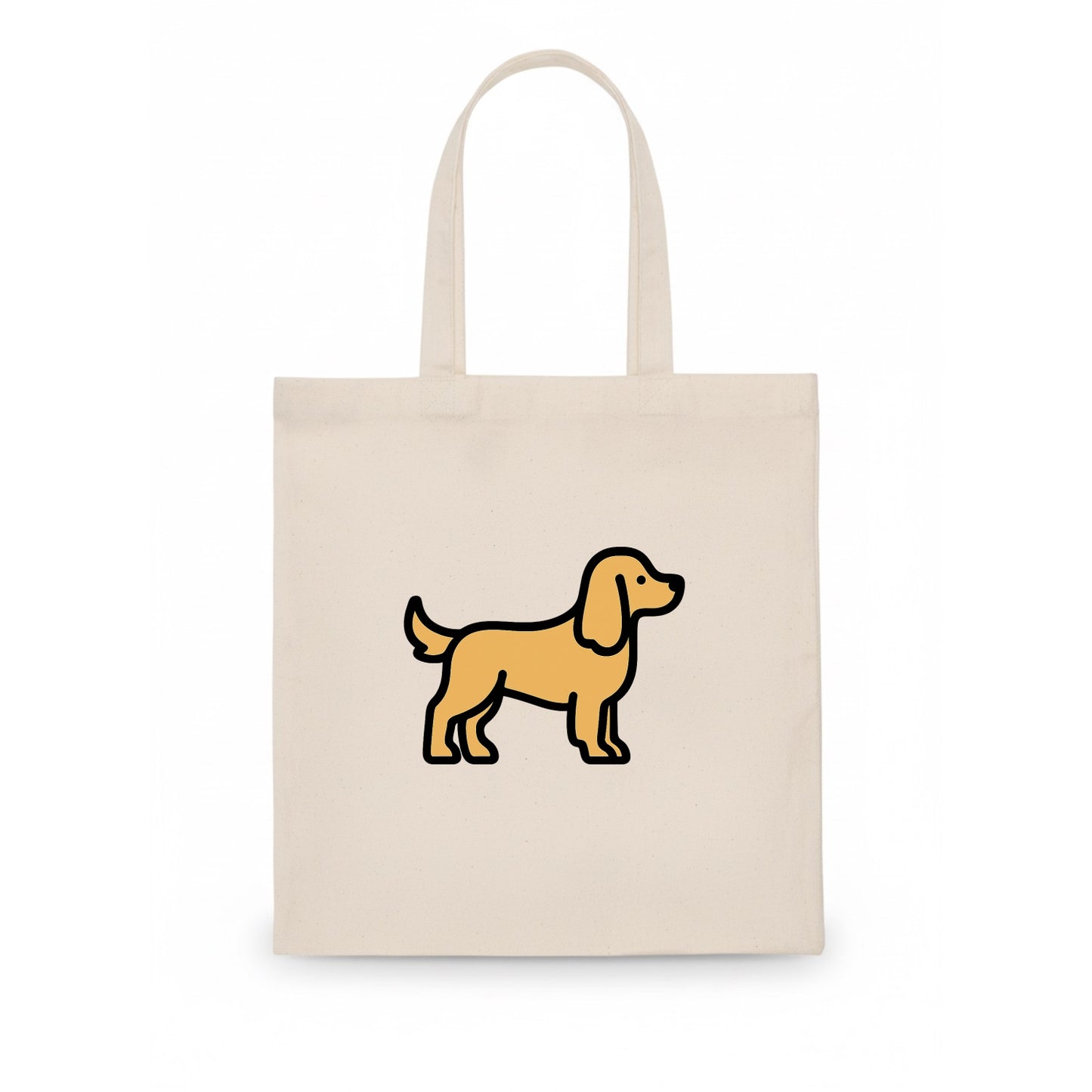 Cocker Spaniel - Golden colored flat side profile - Tote Bag - white