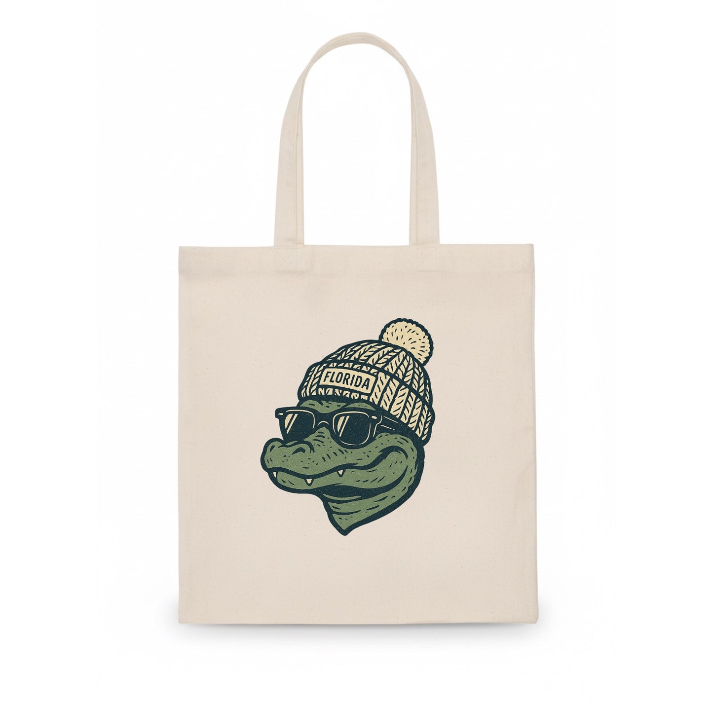 Gainesville Gator wearing Florida beanie - Tote Bag - white