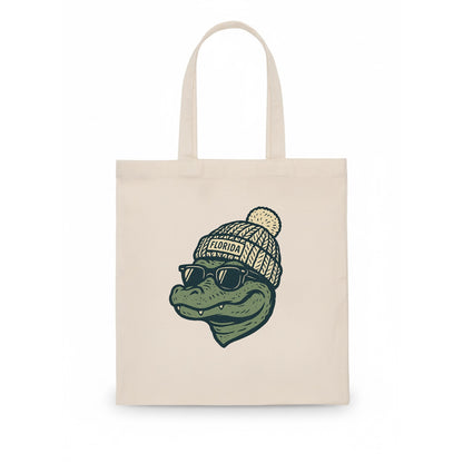 Gainesville Gator wearing Florida beanie - Tote Bag - white