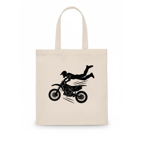 Motocross rider airborne trick - Tote Bag