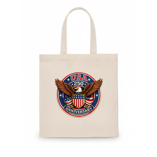 Usa 250 Anniversary Eagle Shield Emblem - Tote Bag - white