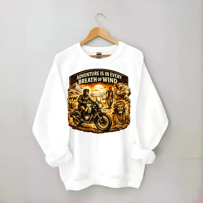 Adventure Vintage Rides - Crewneck Sweatshirt - white