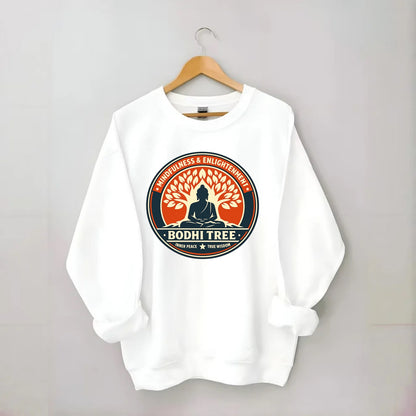 Zen Harmony Emblem - Crewneck Sweatshirt - white