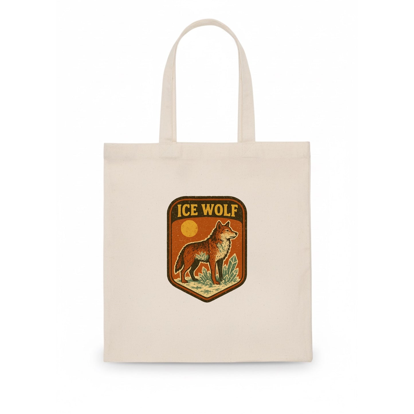 Ice Wolf Crystal  - Tote Bag - white