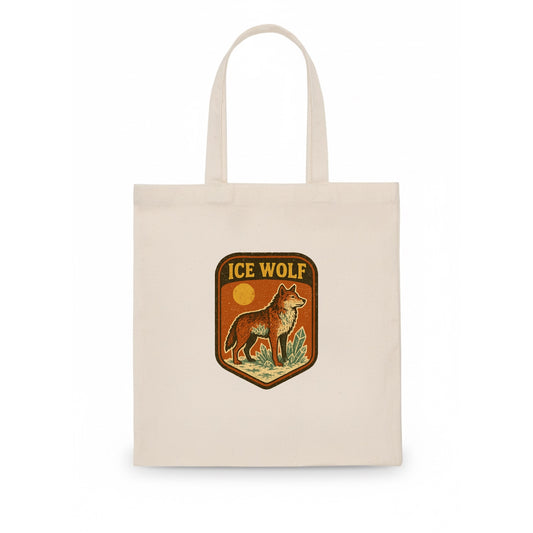 Ice Wolf Crystal  - Tote Bag - white