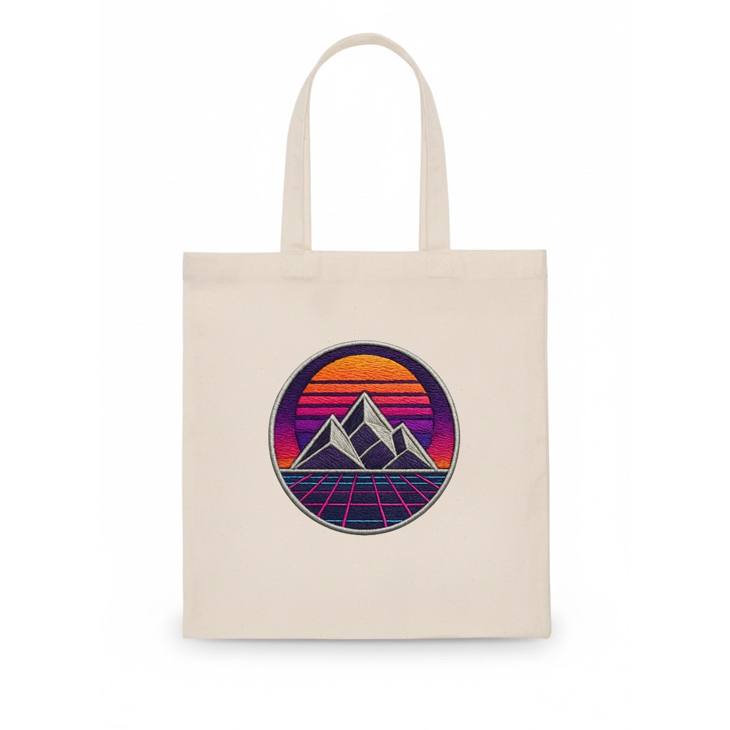 Retrowave Mountains - Tote Bag - white