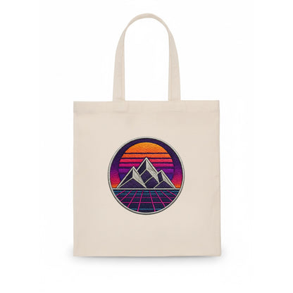 Retrowave Mountains - Tote Bag - white