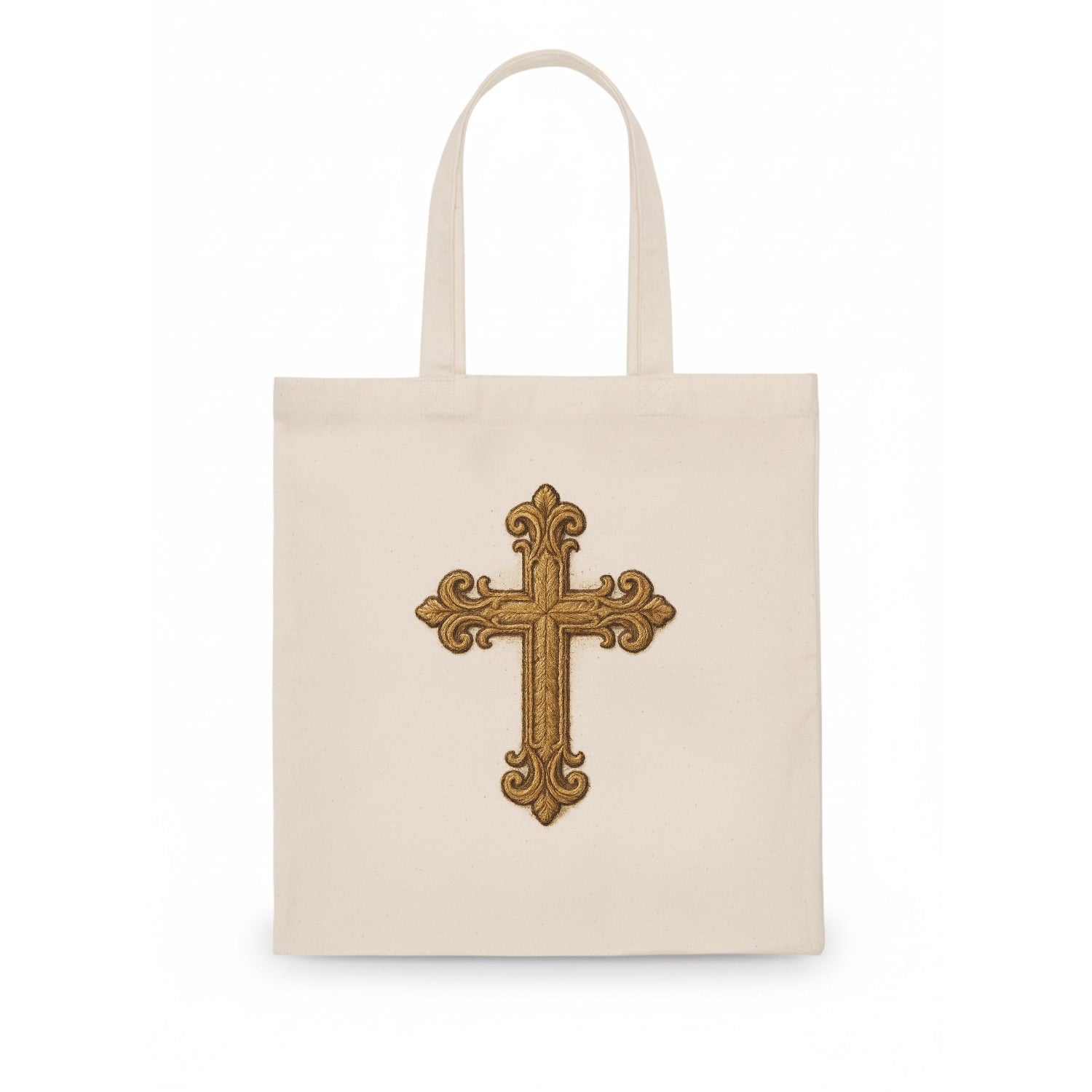 Baroque Cross  - Tote Bag - white