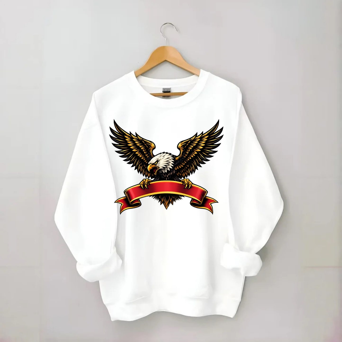 Eagle Banner - Crewneck Sweatshirt - white