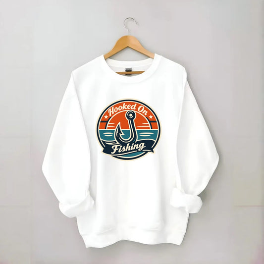 Angler's Emblem of Passion - Crewneck Sweatshirt - white