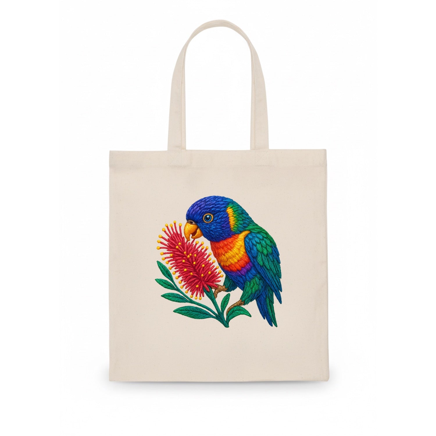 Rainbow Lorikeet Bottlebrush - Tote Bag - white