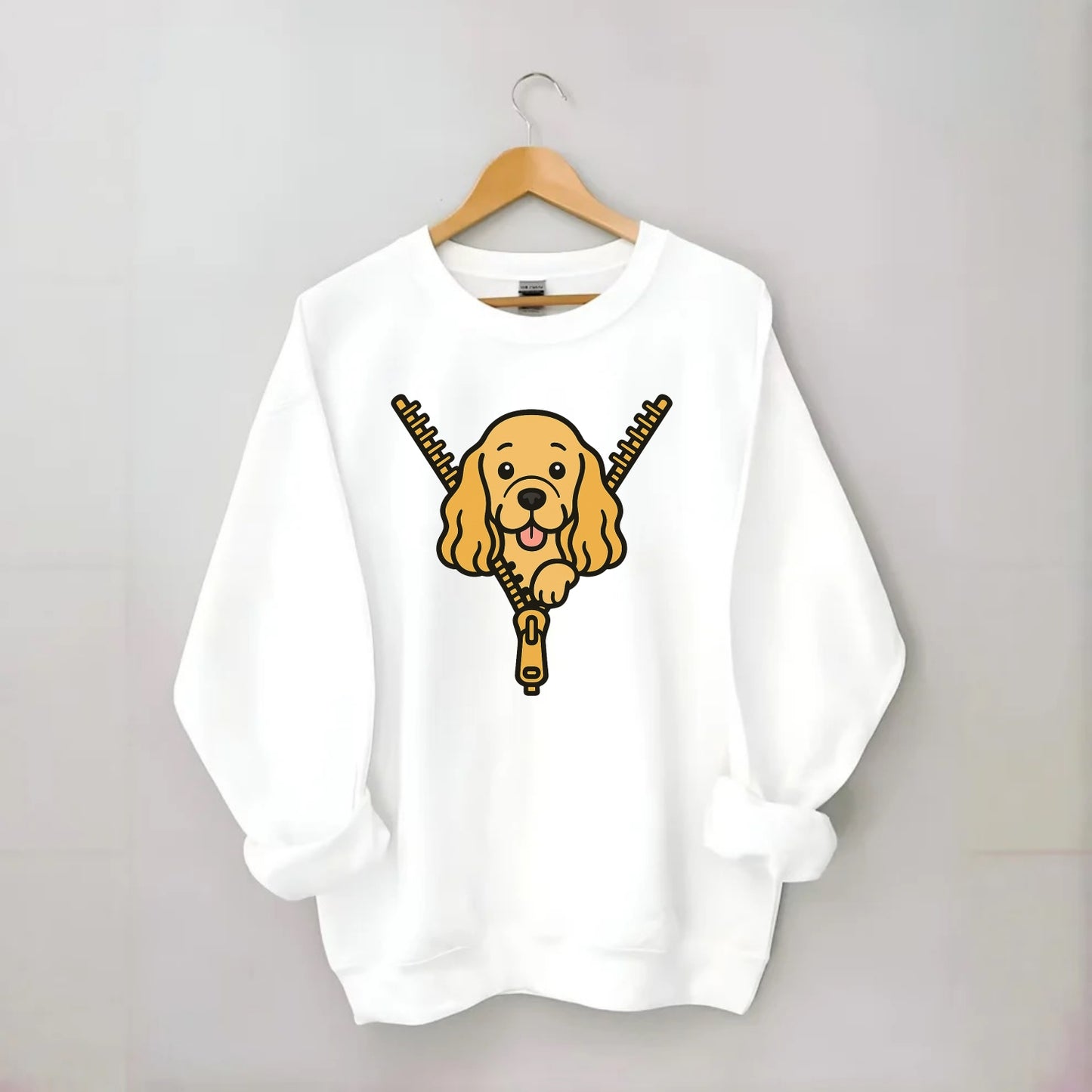 Cocker Spaniel - Crewneck Sweatshirt - white