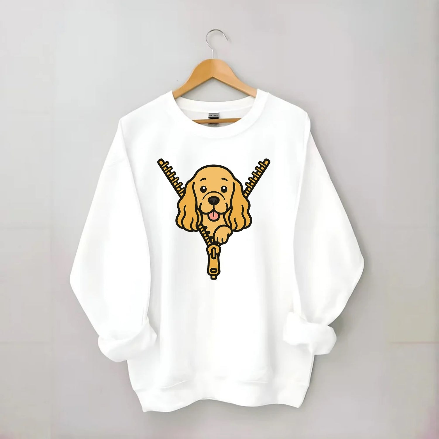 Cocker Spaniel - Crewneck Sweatshirt - white