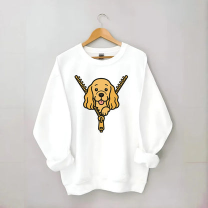 Cocker Spaniel - Crewneck Sweatshirt - white