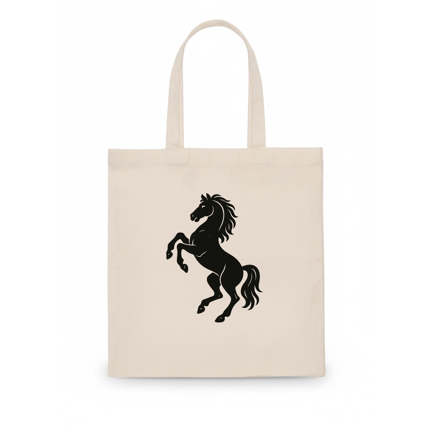 Stallion rearing on hind legs - Tote Bag - white