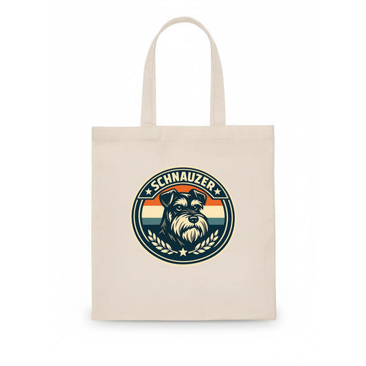Noble Schnauzer Emblem - Tote Bag - white