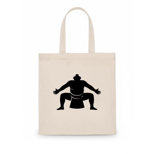 Japanese sumo wrestler ceremonial stance - Tote Bag - white