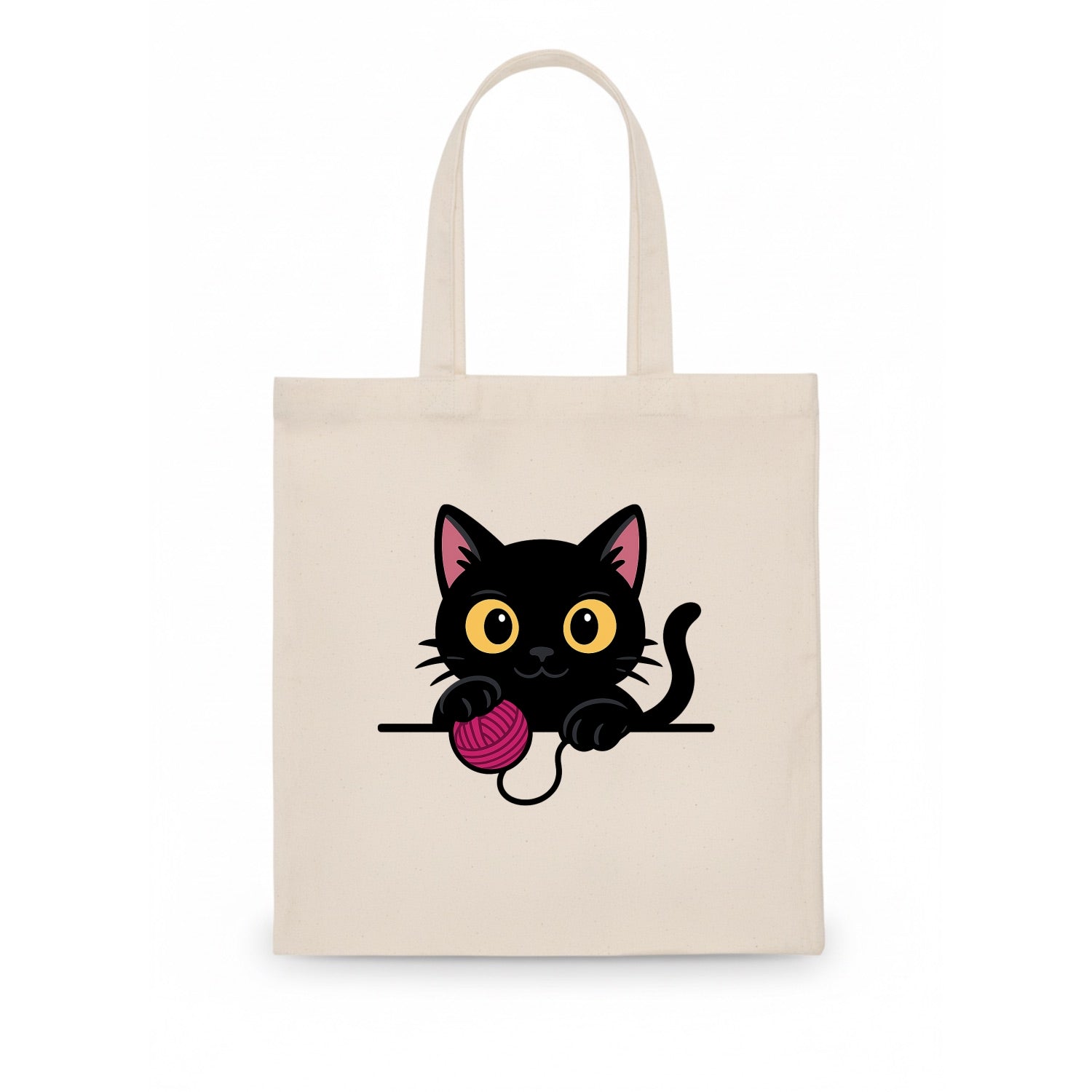 Midnight the black cat tapping the ledge rhythmically with one bright claw. - Tote Bag - white