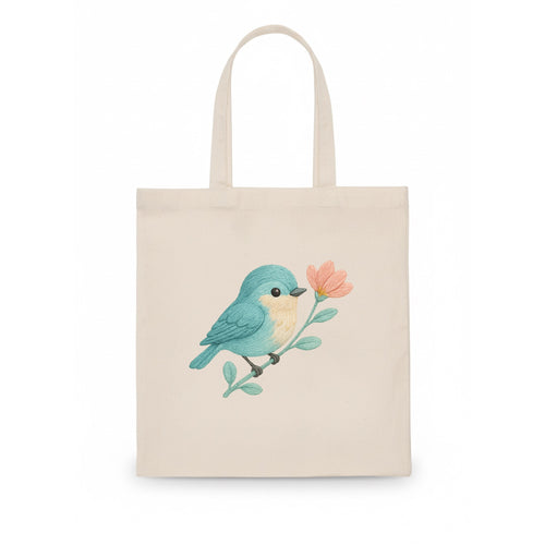Aqua Chickadee - Tote Bag