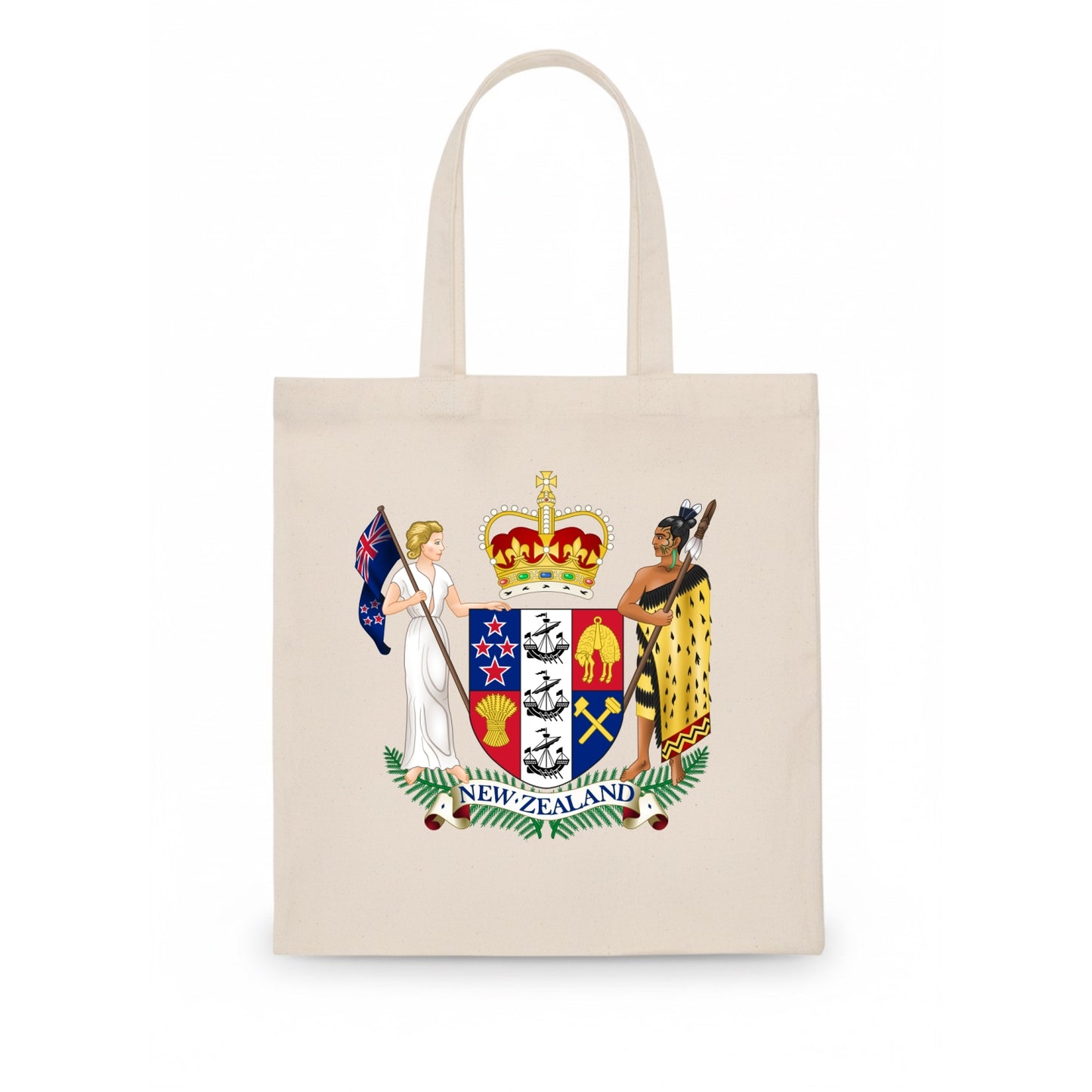 Coat Of Arms Of New Zealand - Tote Bag - white