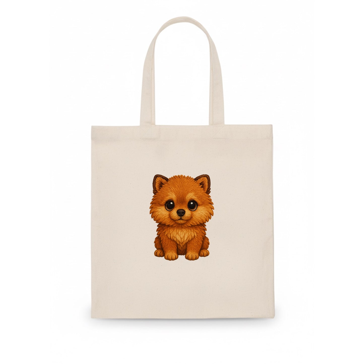 Baby Pomeranian Puppy - fluffy orange ball, fox face, tiny body, bright eyes, - Tote Bag - white