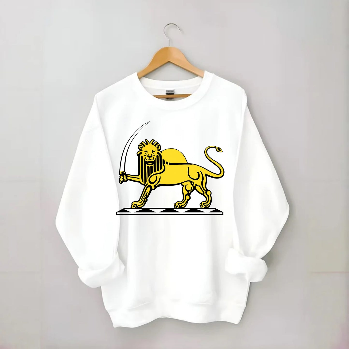 Lion Of The Rising Blade - Crewneck Sweatshirt - white