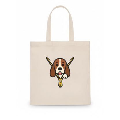 Basset Hound - Tote Bag - white