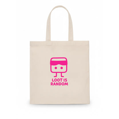 LOOT IS RANDOM | Dice wearing blindfold - Tote Bag - white