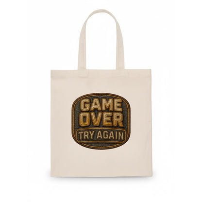 Game Over Try Again  - Tote Bag - white