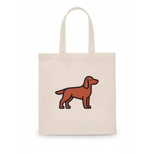 Irish Setter - Red/chestnut flat side profile - Tote Bag - white