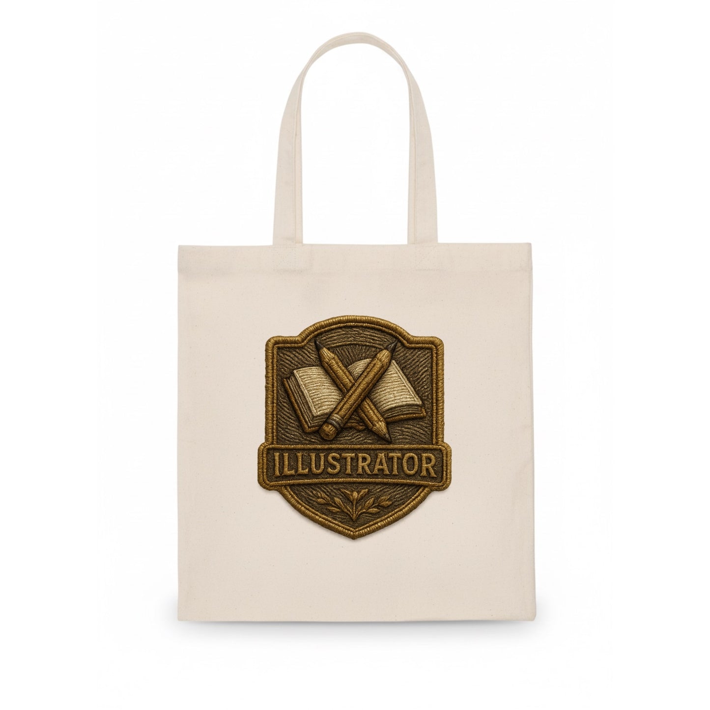Pencils and sketchbook - illustrator badge - Tote Bag - white