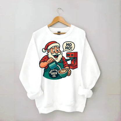 Santa Barista - Crewneck Sweatshirt - white