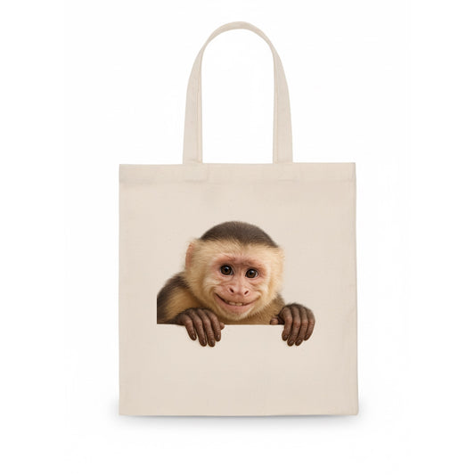 Capuchin Monkey  - Tote Bag - white