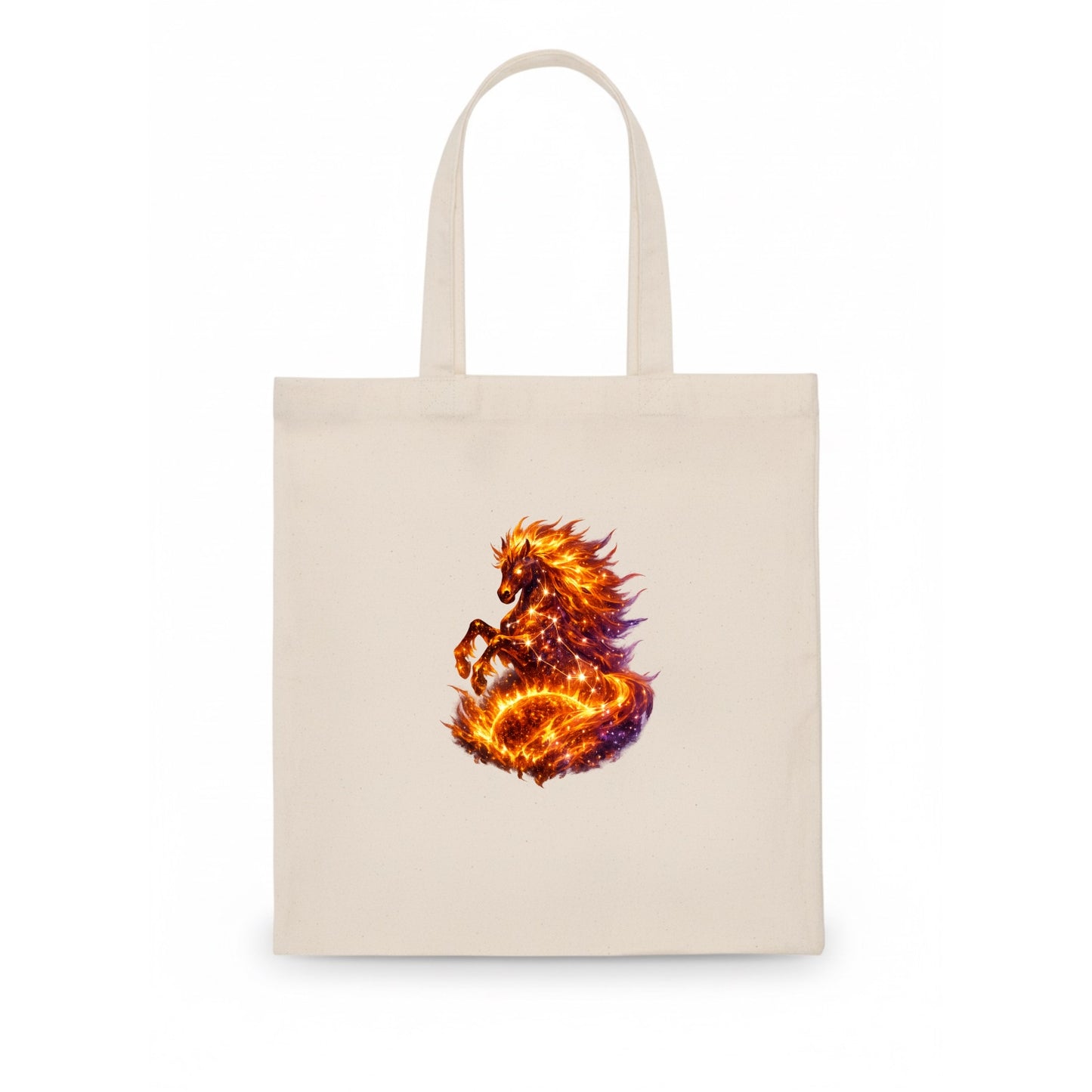 SOLAR FLARE | Horse emerging from the sun | Solar corona mane | Star power | Cosmic fire - Tote Bag - white