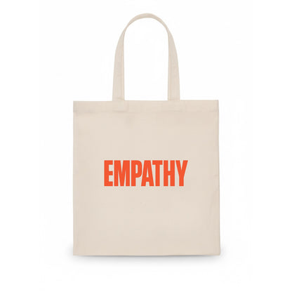 Bold typography design - "EMPATHY" - understanding others, emotional connection - Tote Bag - white