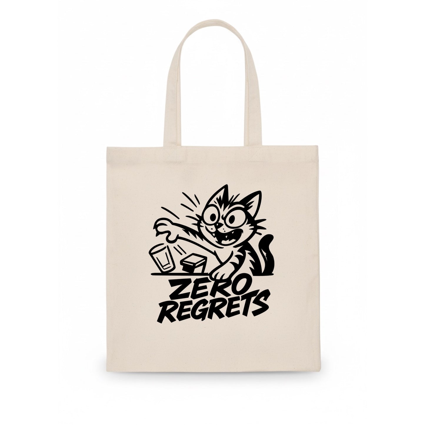 Chaos Gremlin Cat - Tote Bag - white