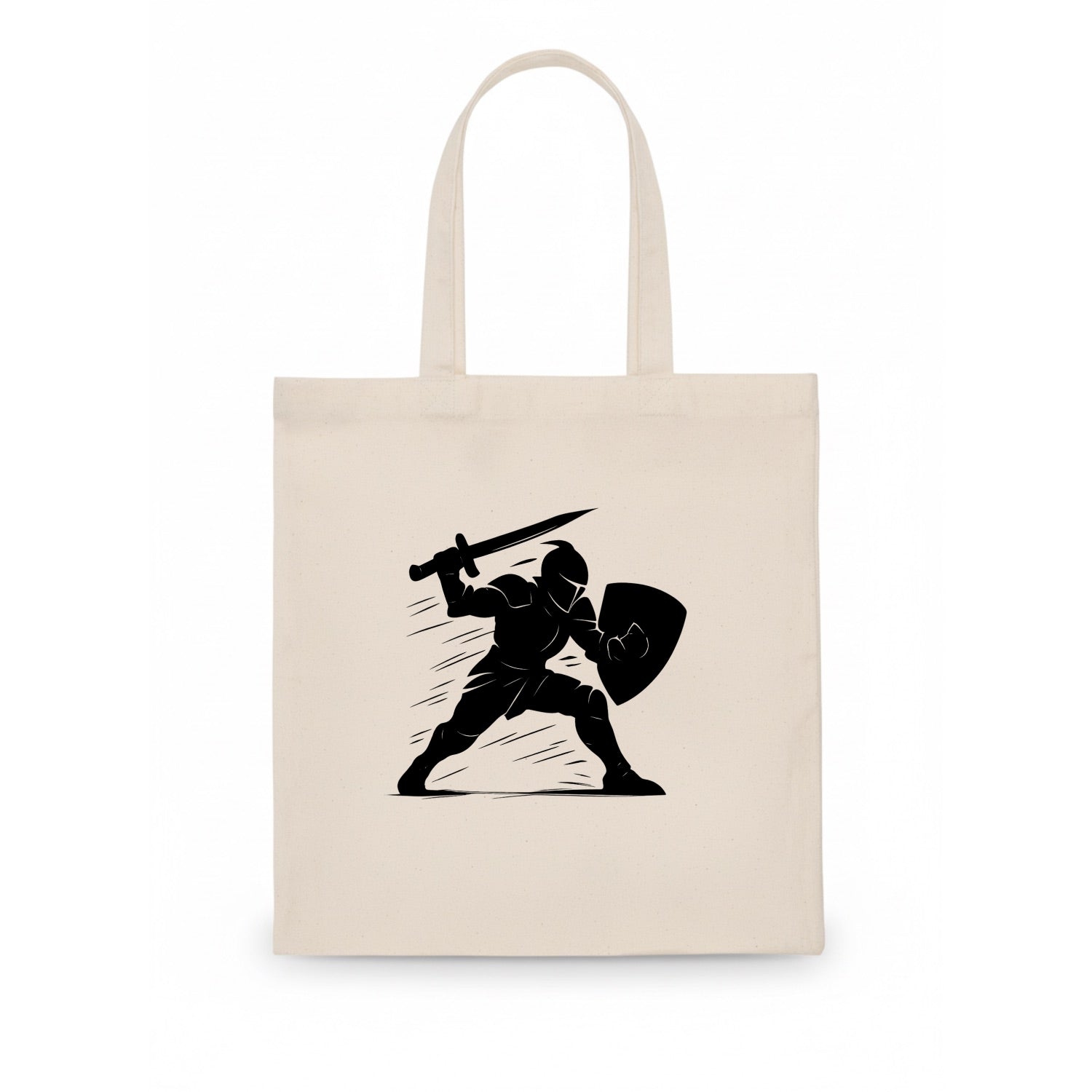 Knight with sword and shield - Tote Bag - white