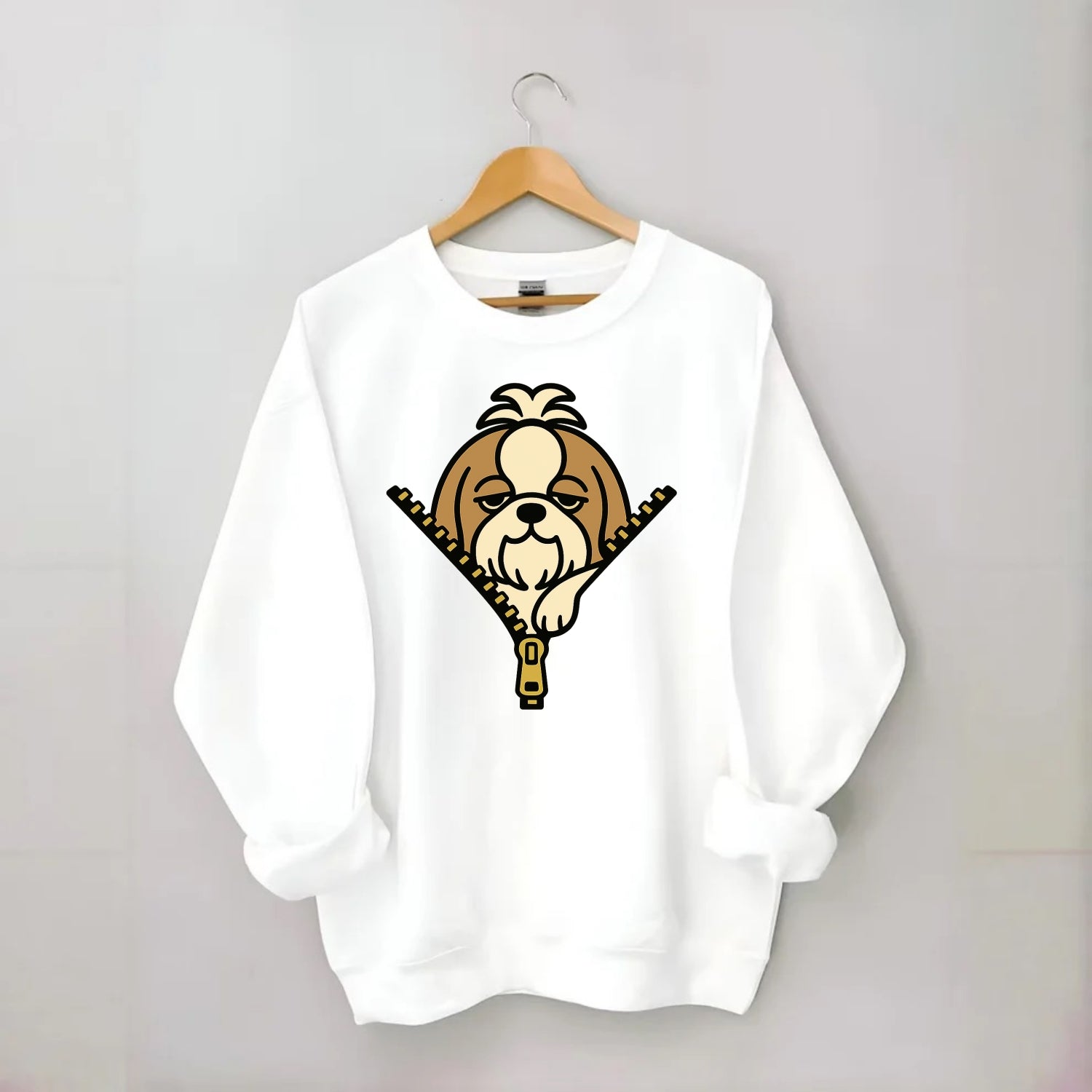 Shih Tzu - Crewneck Sweatshirt - white