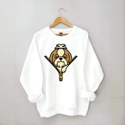 Shih Tzu - Crewneck Sweatshirt - white