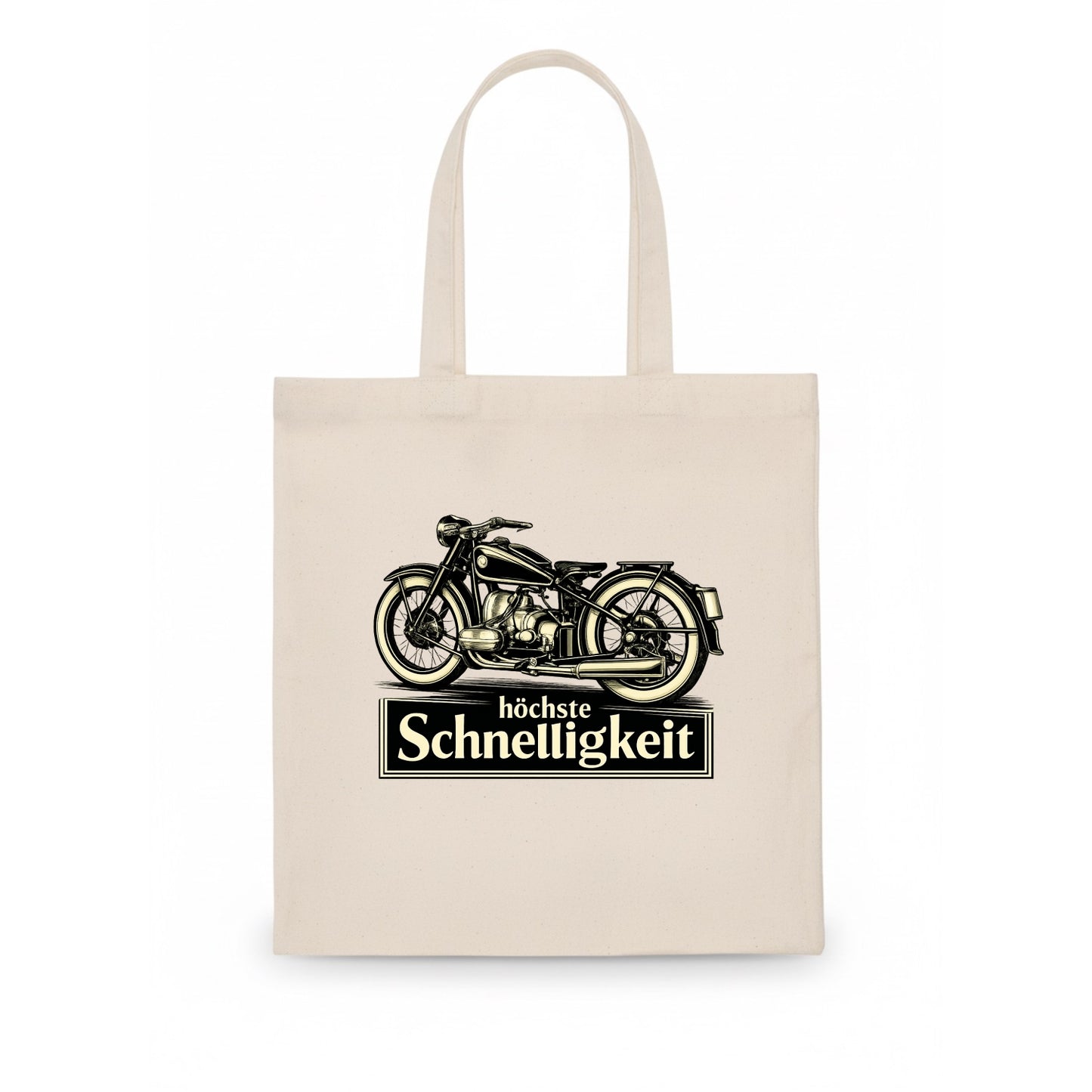 German Speed Motorcycle - Tote Bag - white