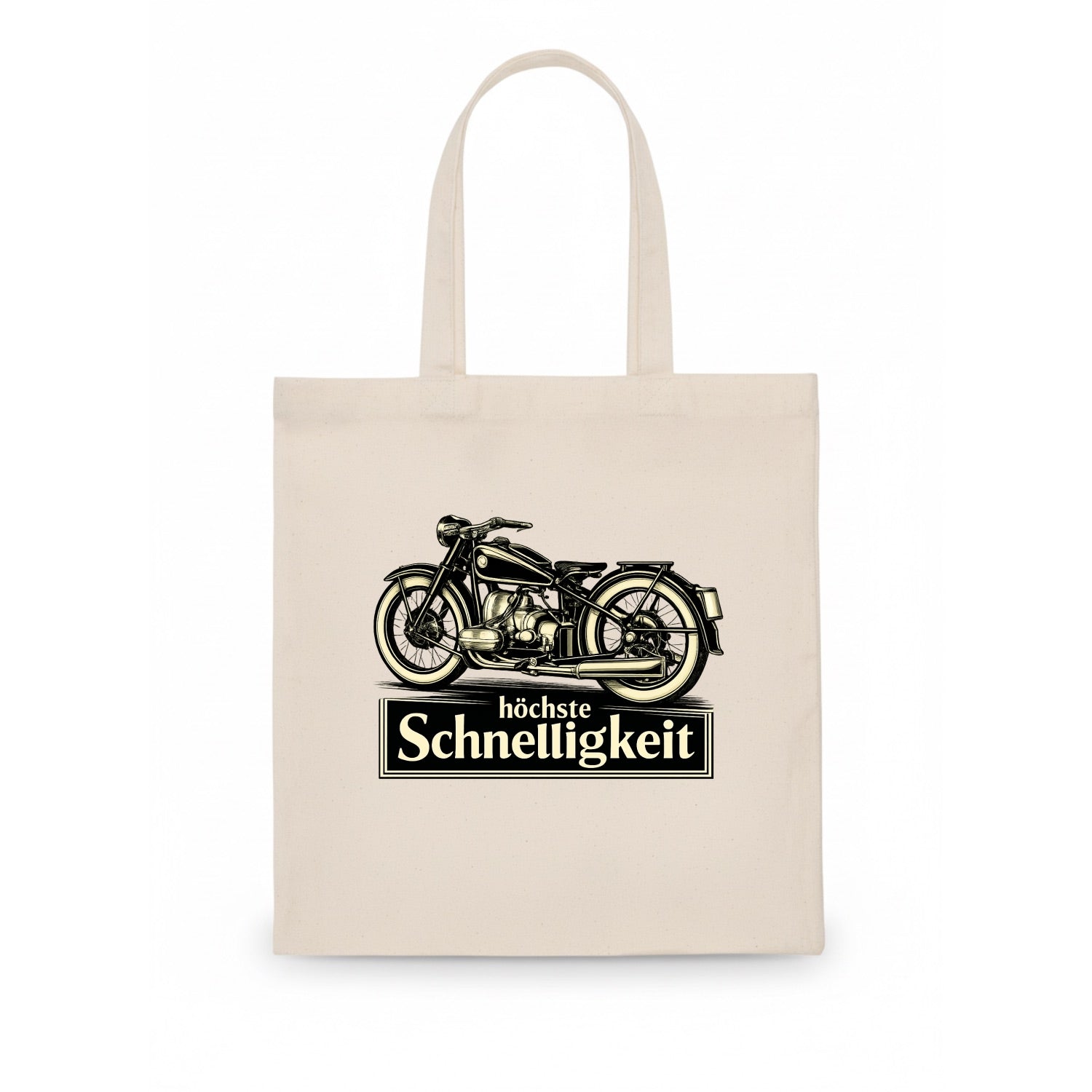 German Speed Motorcycle - Tote Bag - white